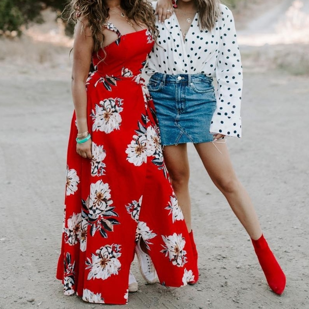 Fashion Nova Red Maxi Dress